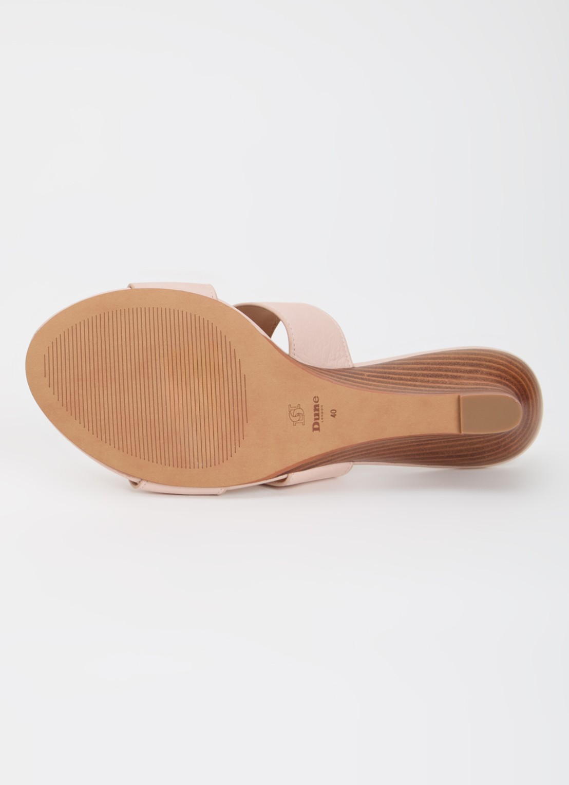 Dune London Wide Fit Kacie sleehak van leer - detail 4 lichtroze