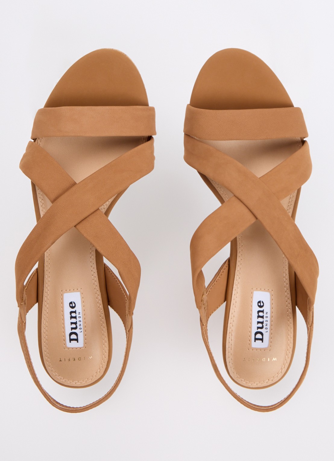 Dune London Wide Fit Kamies sleehak van leer - detail 2 bruin