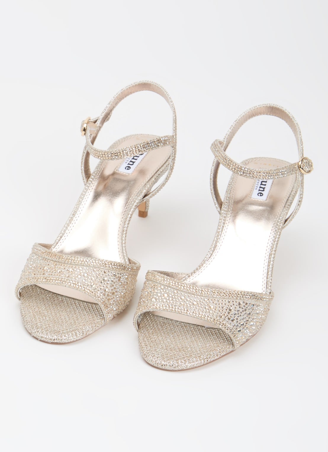 Dune London Wide Fit Manicure sandalette met strass - detail 3 zilver