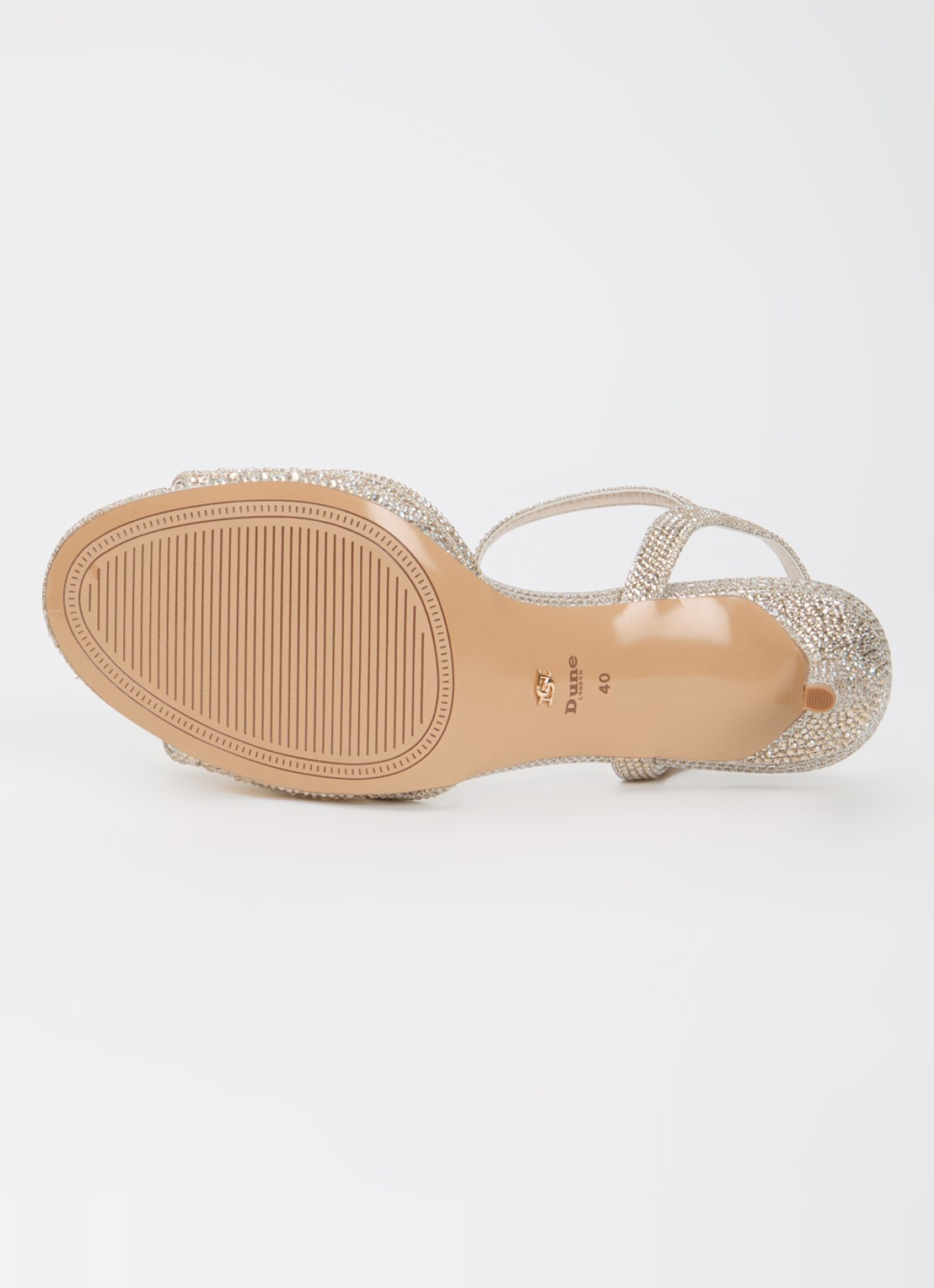 Dune London Wide Fit Manicure sandalette met strass - detail 5 zilver