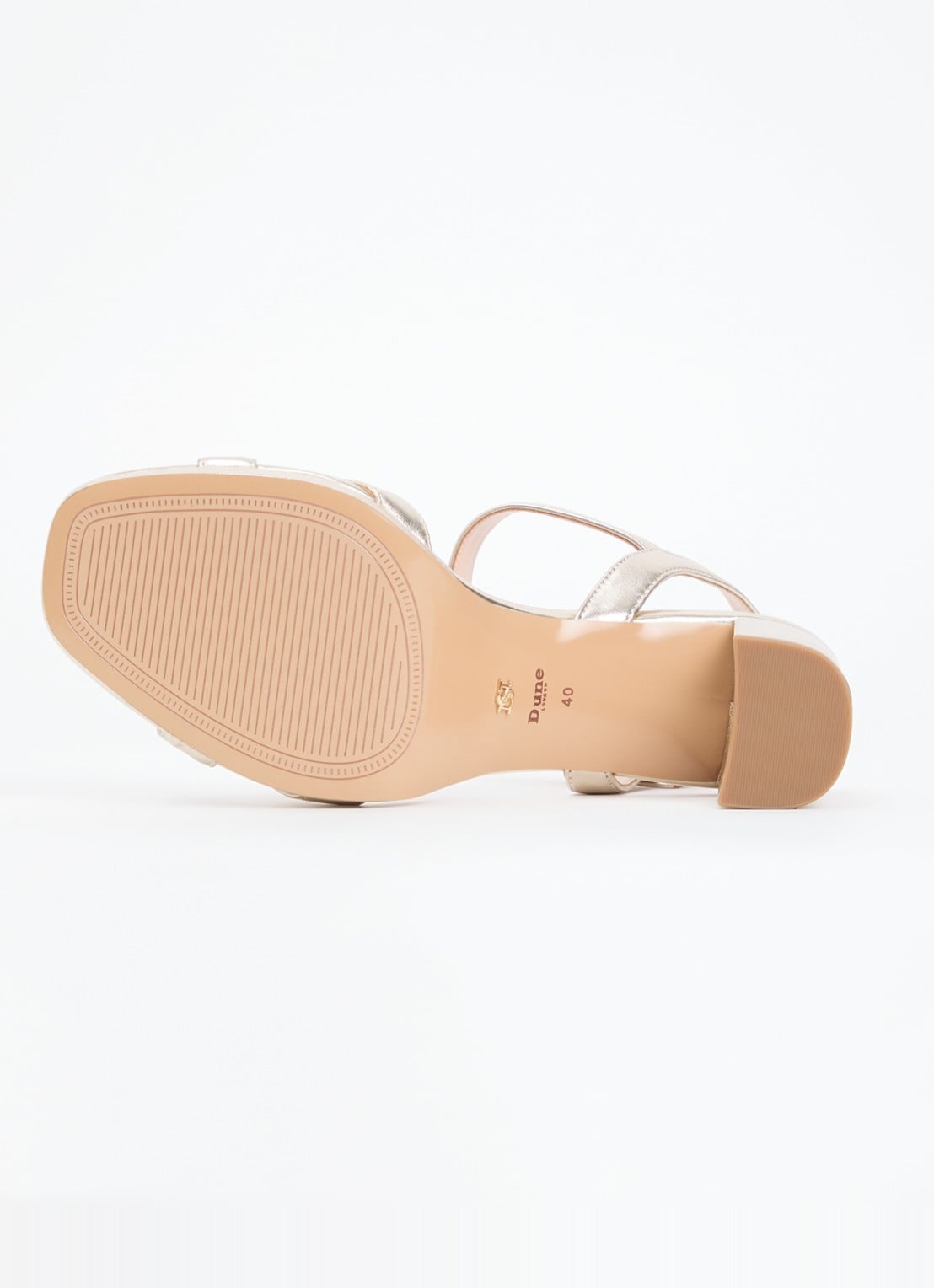 Dune London Wide Fit Manifesting sandalette van suède - detail 3 goud