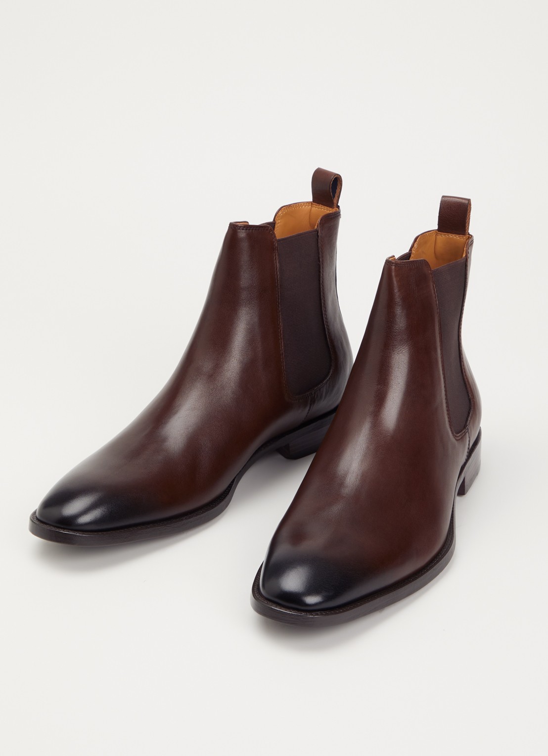 Dune London Wide Fit Matchin chelsea boot van leer - detail donkerbruin