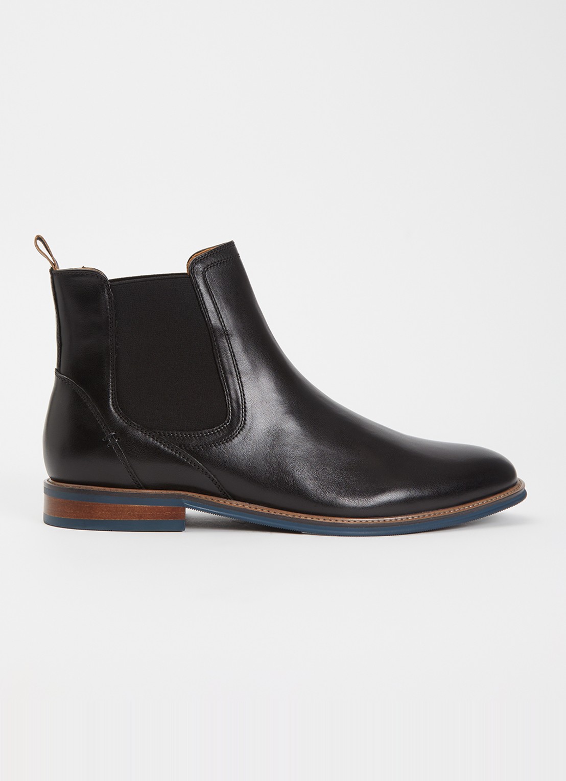 Dune London Wide Fit McKinley chelsea boot - voorkant 4 zwart