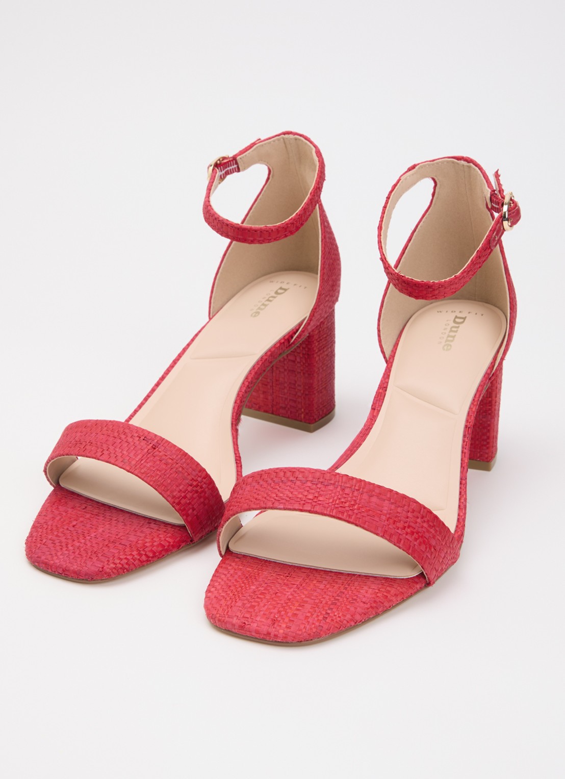 Dune London Wide Fit Melins sandalette - detail 3 rood