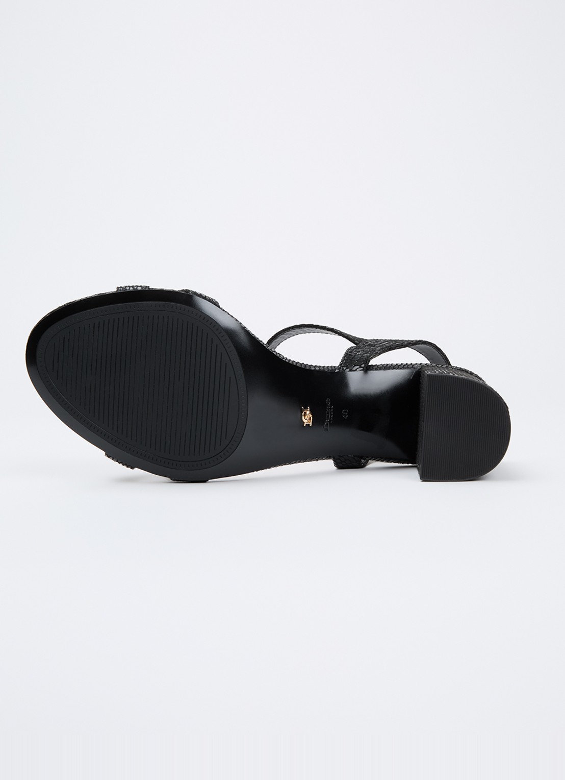 Dune London Wide Fit Merisa sandalette van leer - detail 3 antraciet