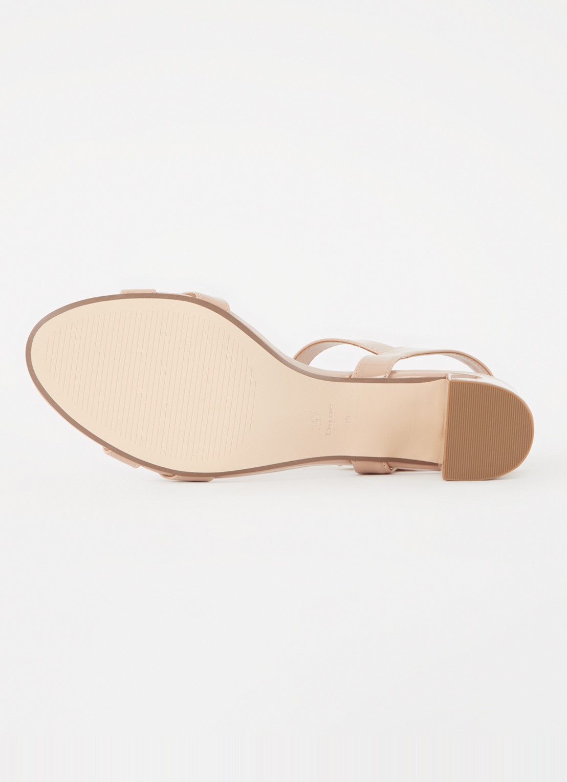 Dune London Wide Fit Merisa sandalette van leer - detail 3 beige