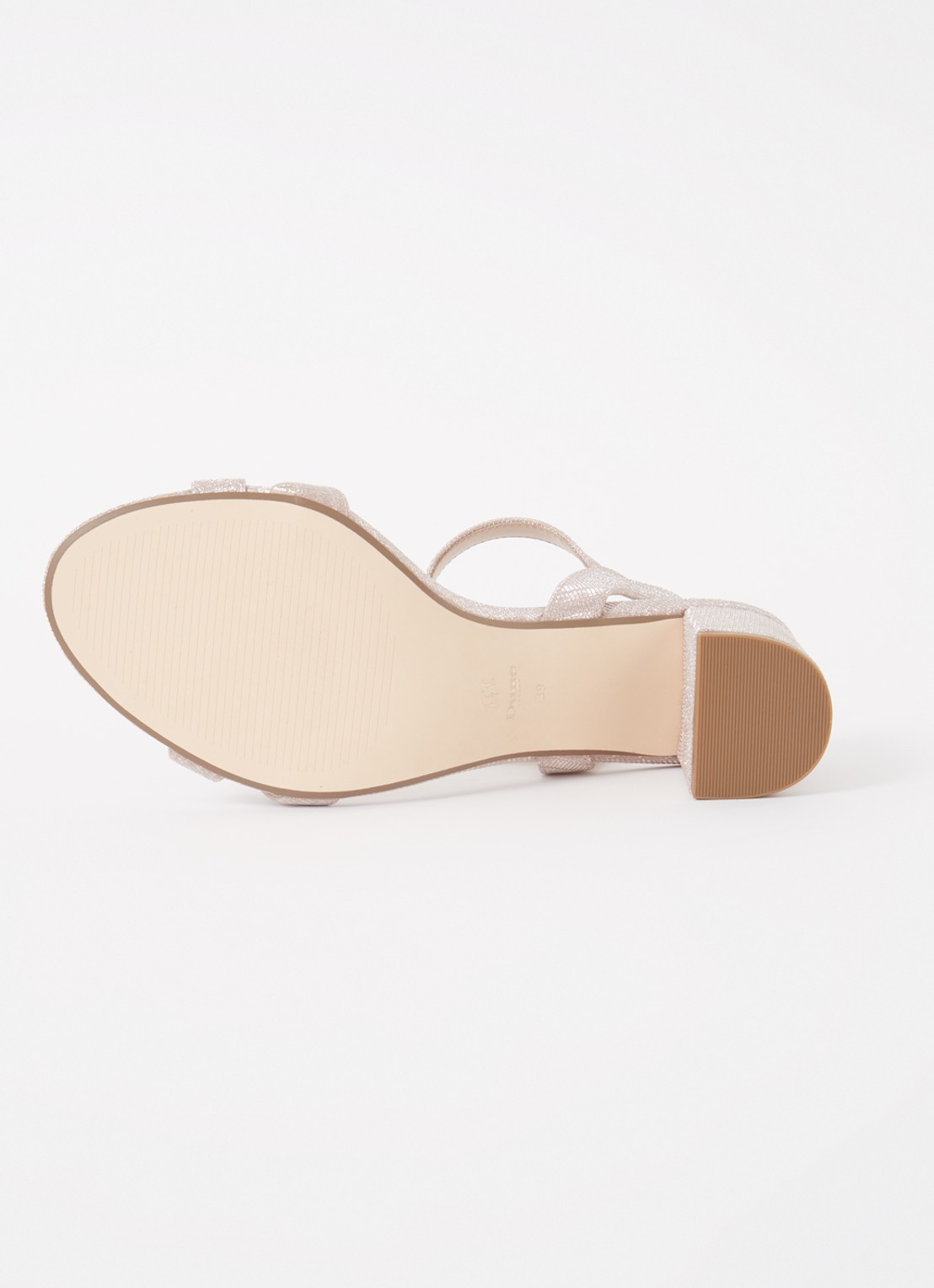 Dune London Wide Fit Merisa sandalette van leer - detail 5 roségoud