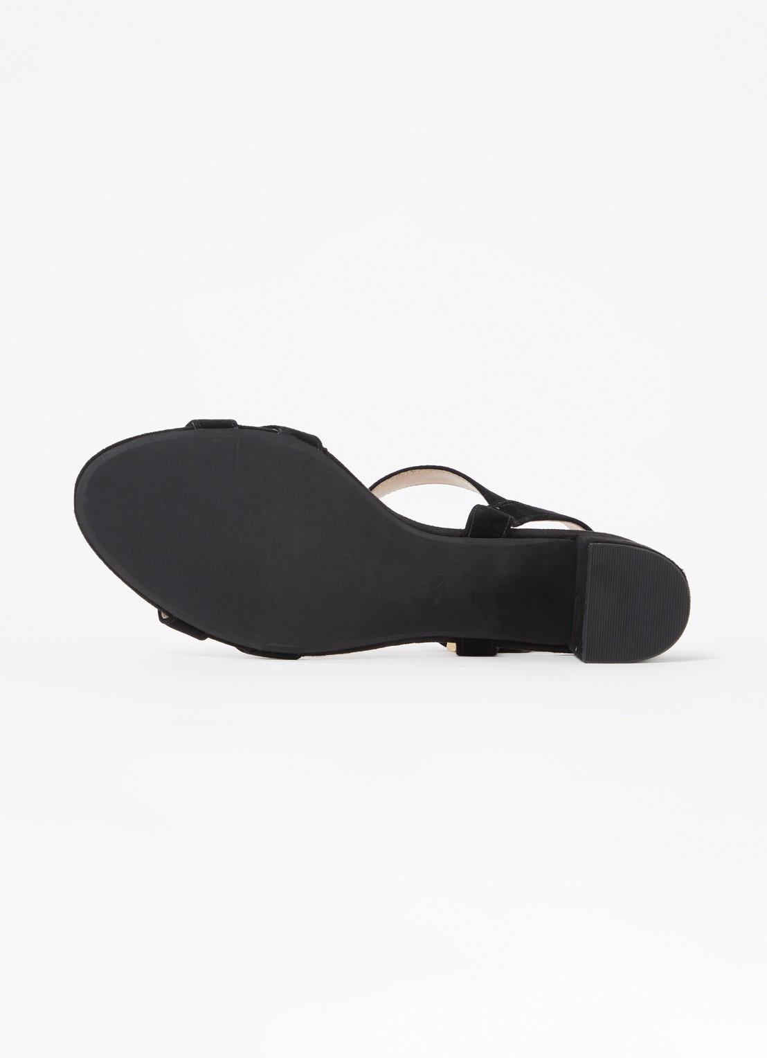 Dune London Wide Fit Merisa sandalette van leer - detail 5 zwart
