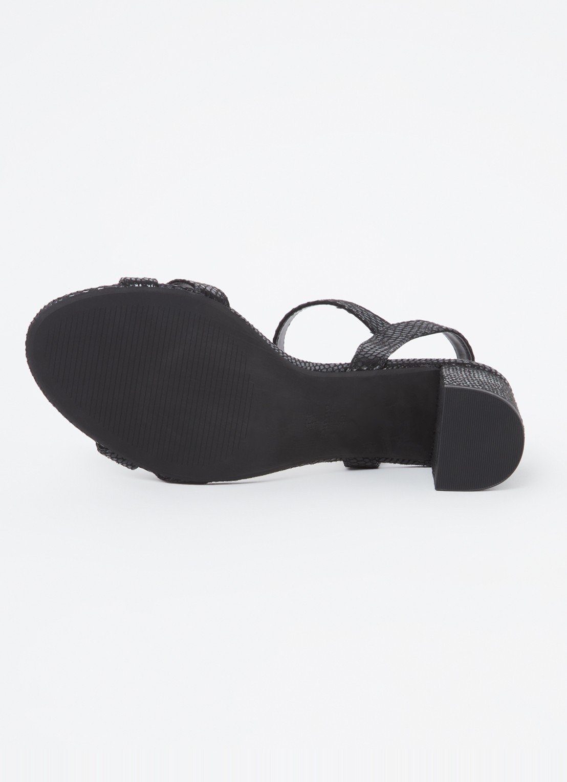 Dune London Wide Fit Merisa sandalette van leer - detail 5 diepzwart
