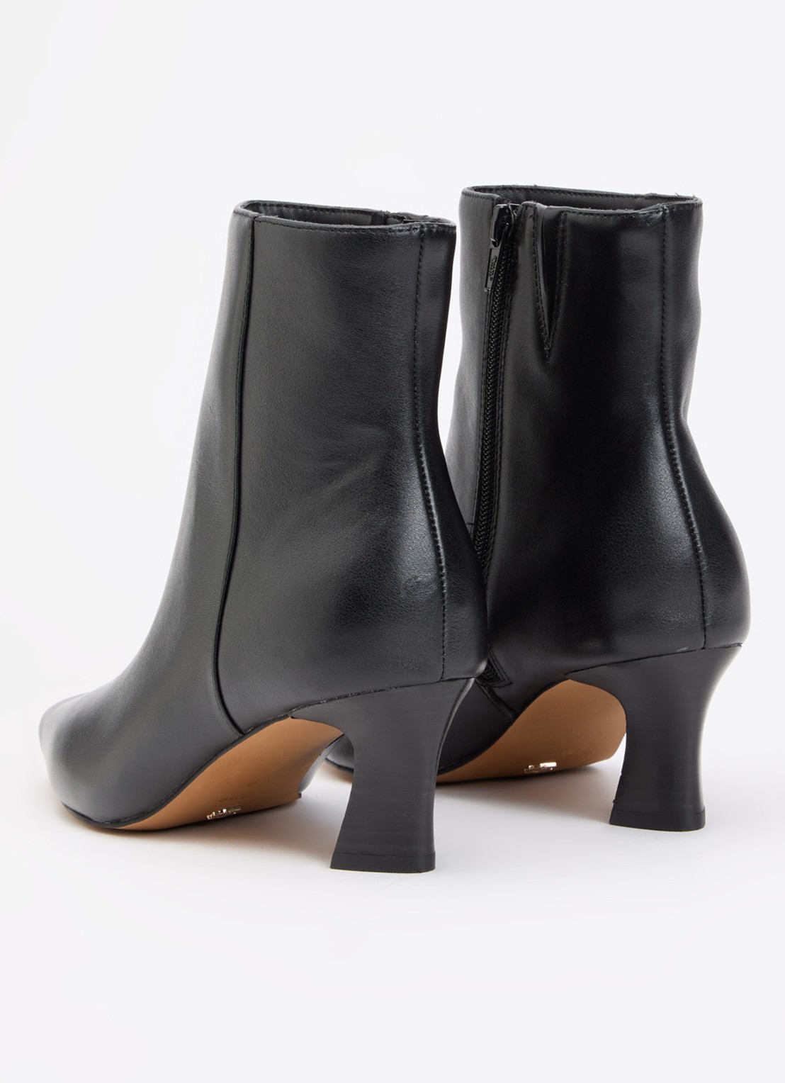 Dune London Wide Fit Overly enkellaarsje van leer - achterkant 4 zwart