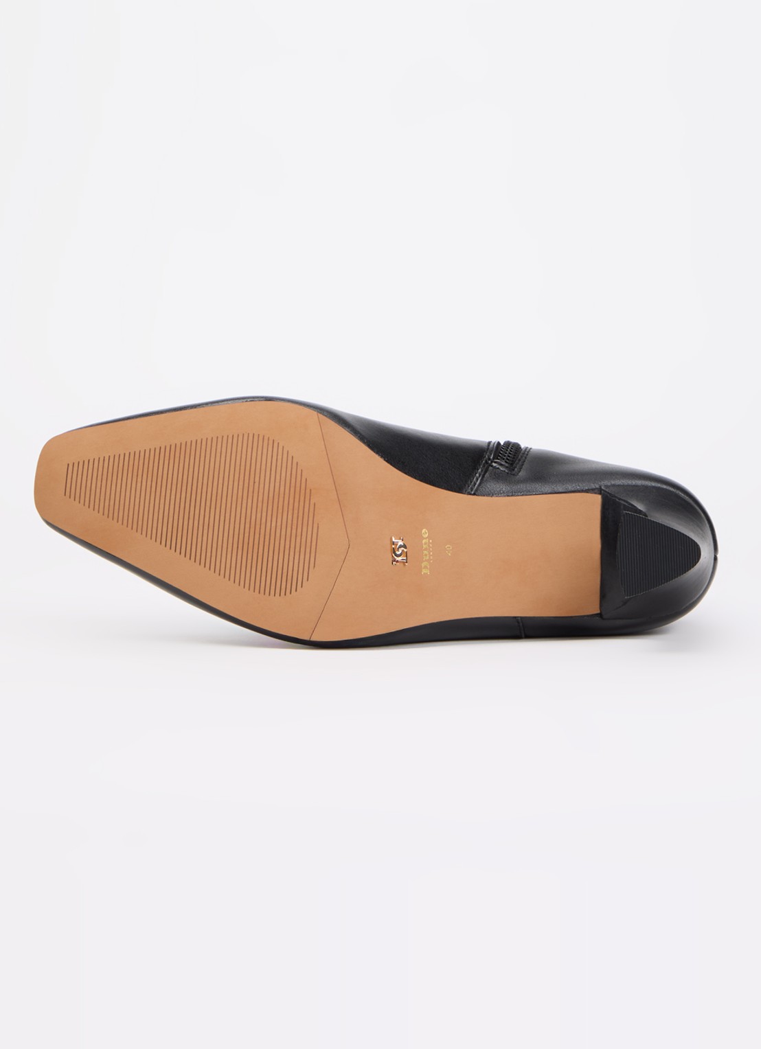 Dune London Wide Fit Overly enkellaarsje van leer - detail 2 zwart