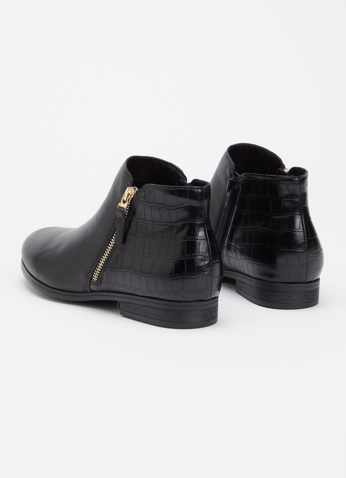 Dune London Wide Fit Pantha enkellaarsje  - achterkant zwart