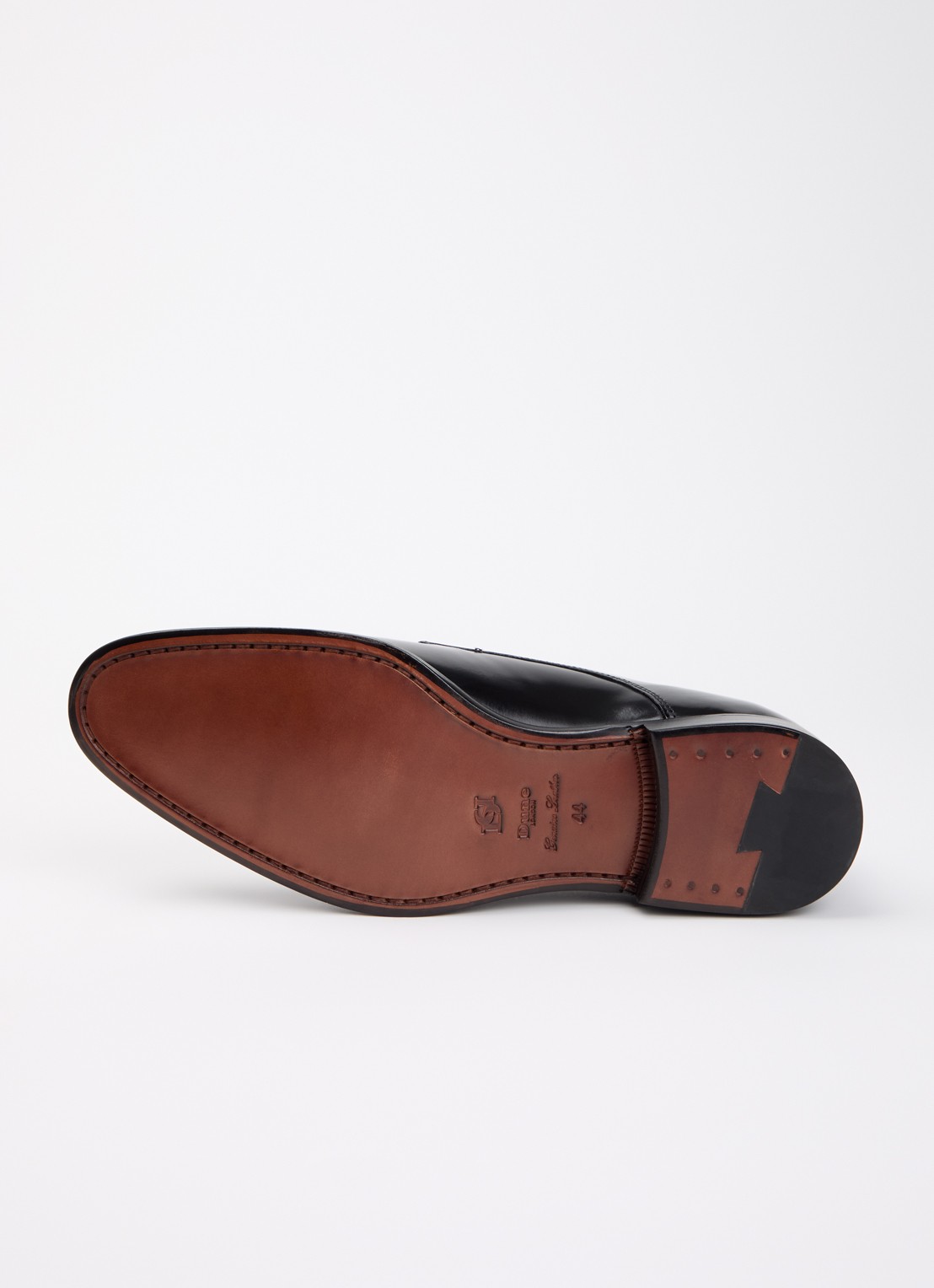 Dune London Wide Fit Salisburry veterschoen van leer  - detail 3 zwart
