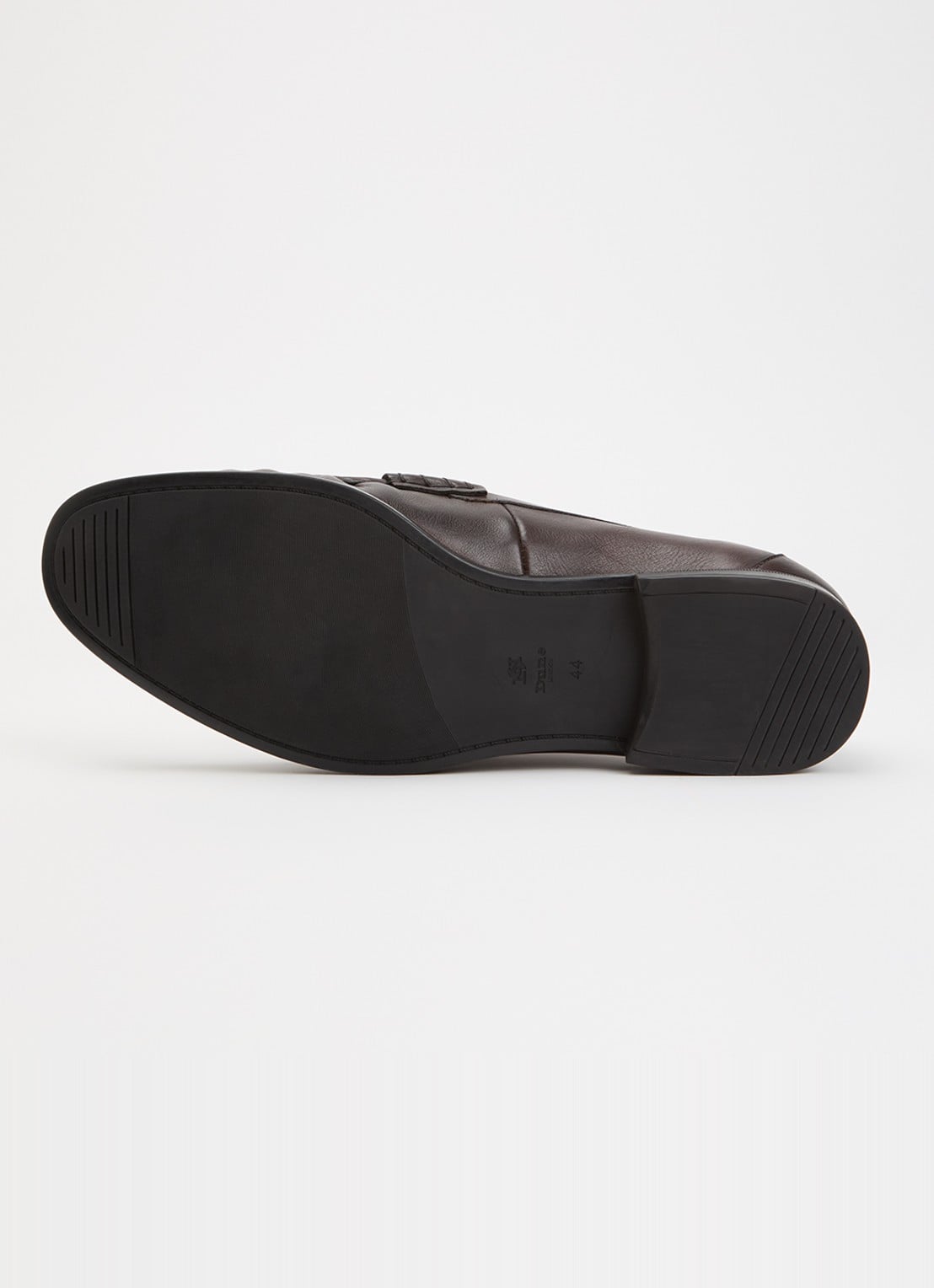 Dune London Wide Fit Sammi loafer van leer - detail 5 donkerbruin