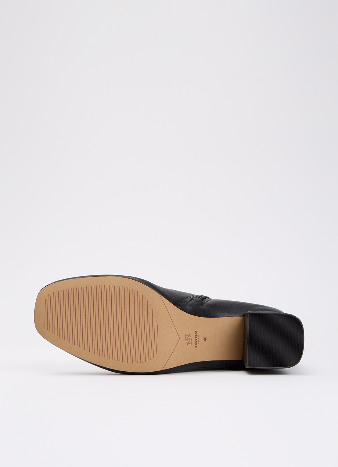 Dune London Wide Fit Sanna laars van leer - detail 2 zwart