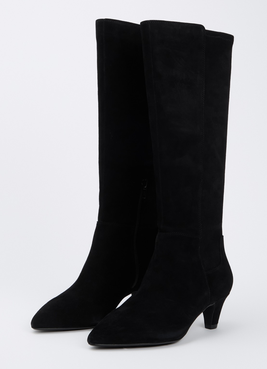 Dune London Wide Fit Sera laars van suède - detail zwart
