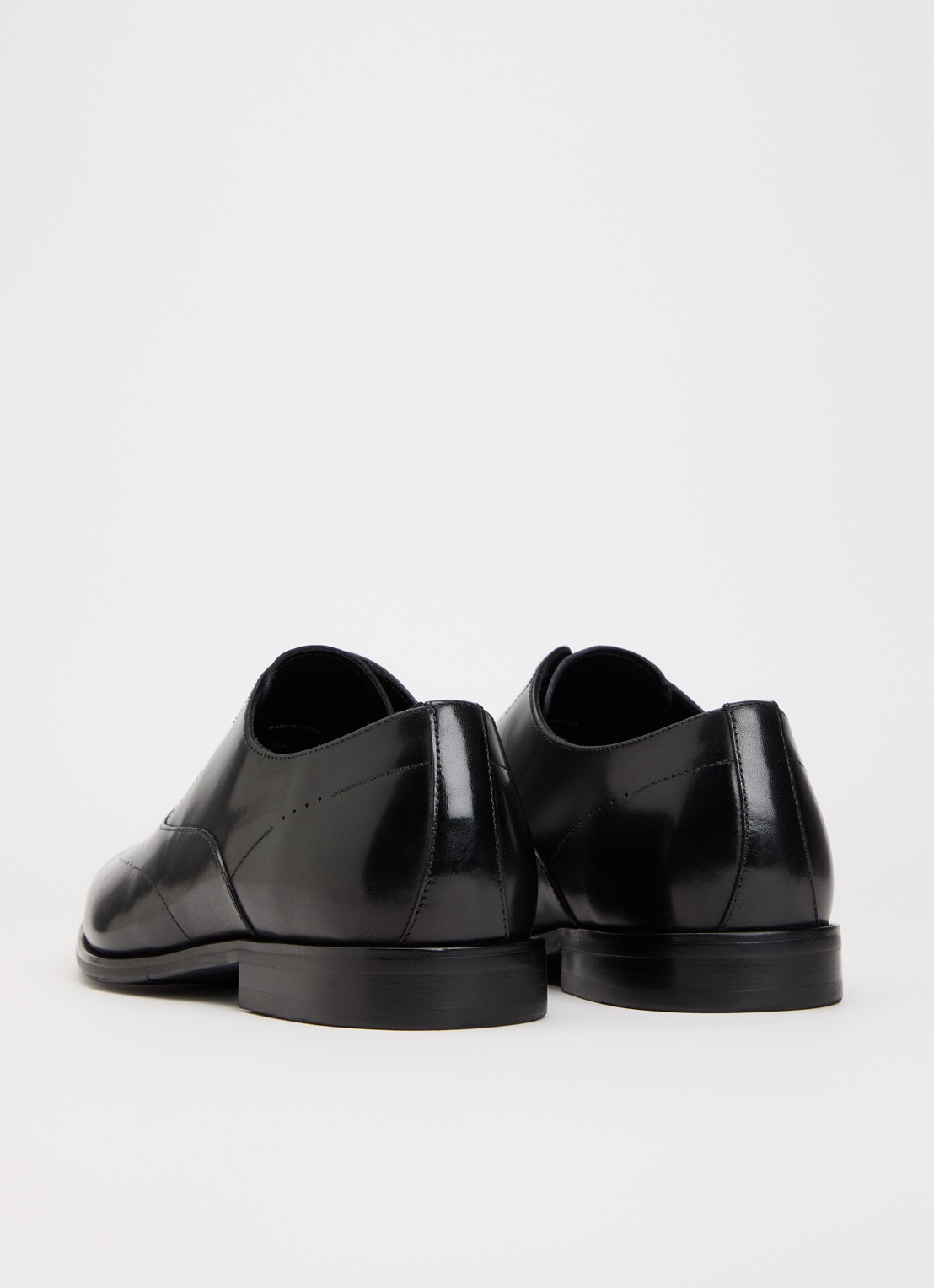 Dune London Wide Fit Shaay brogue van leer - achterkant 4 zwart