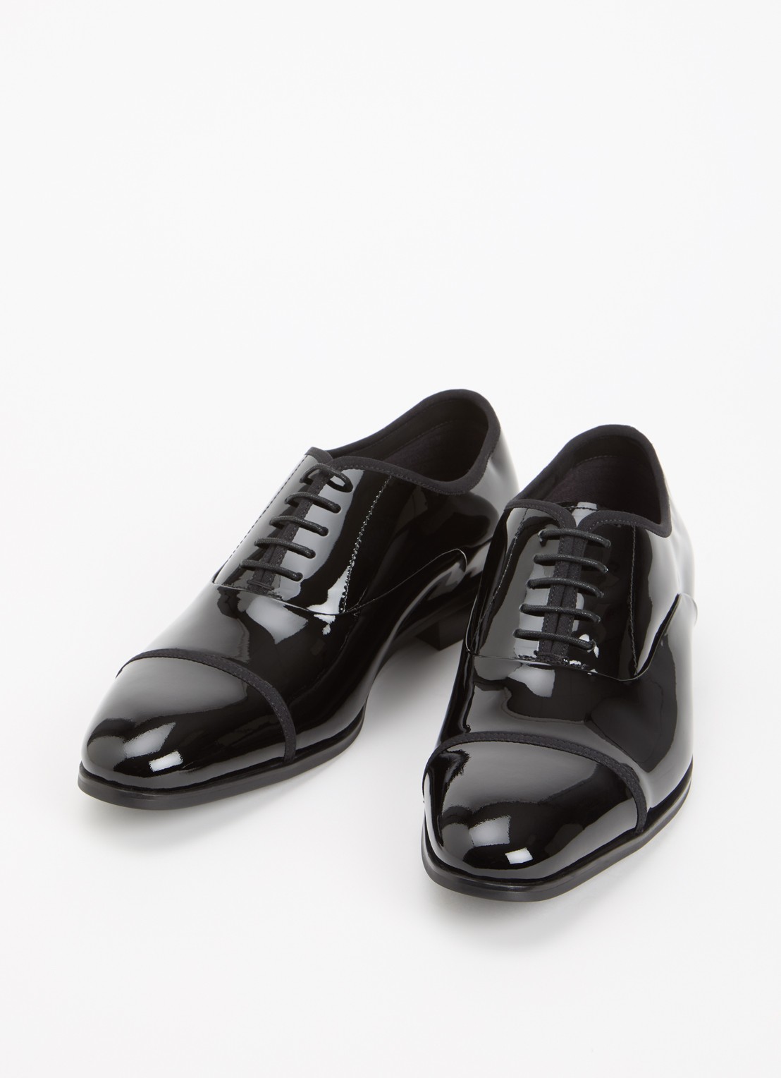 Dune London Wide Fit Shuffle veterschoen van lakleer - detail 2 zwart
