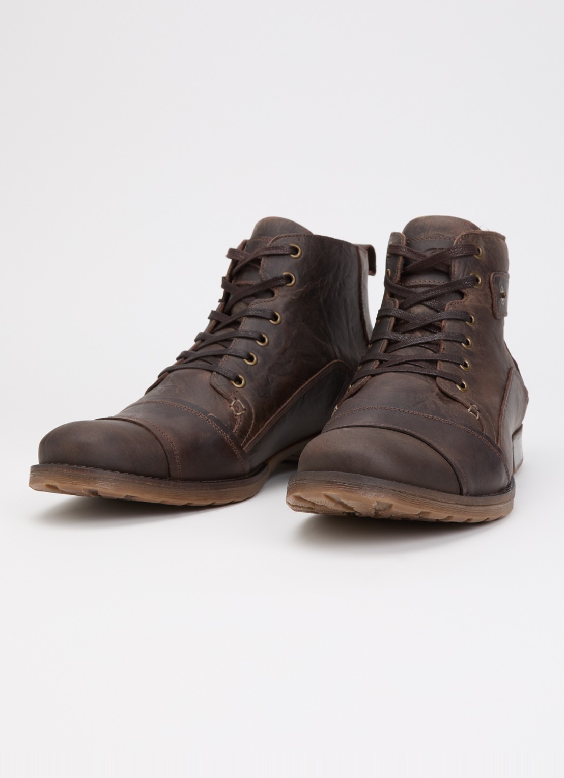 Dune London Wide Fit Simon veterboot van leer - detail 2 bruin