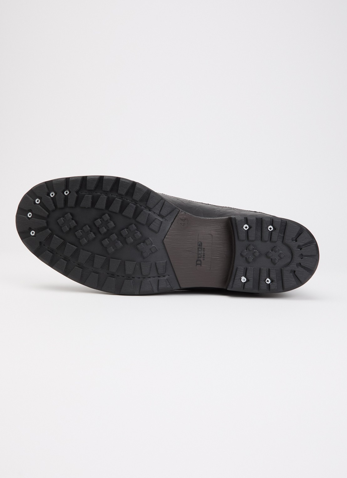 Dune London Wide Fit Simon veterboot van leer - detail 3 zwart