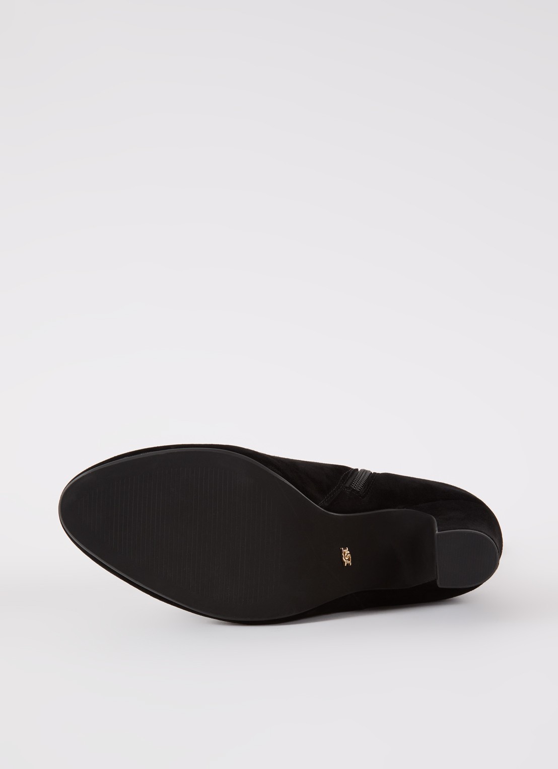 Dune London Wide Fit Simple laars van suède - detail 4 zwart