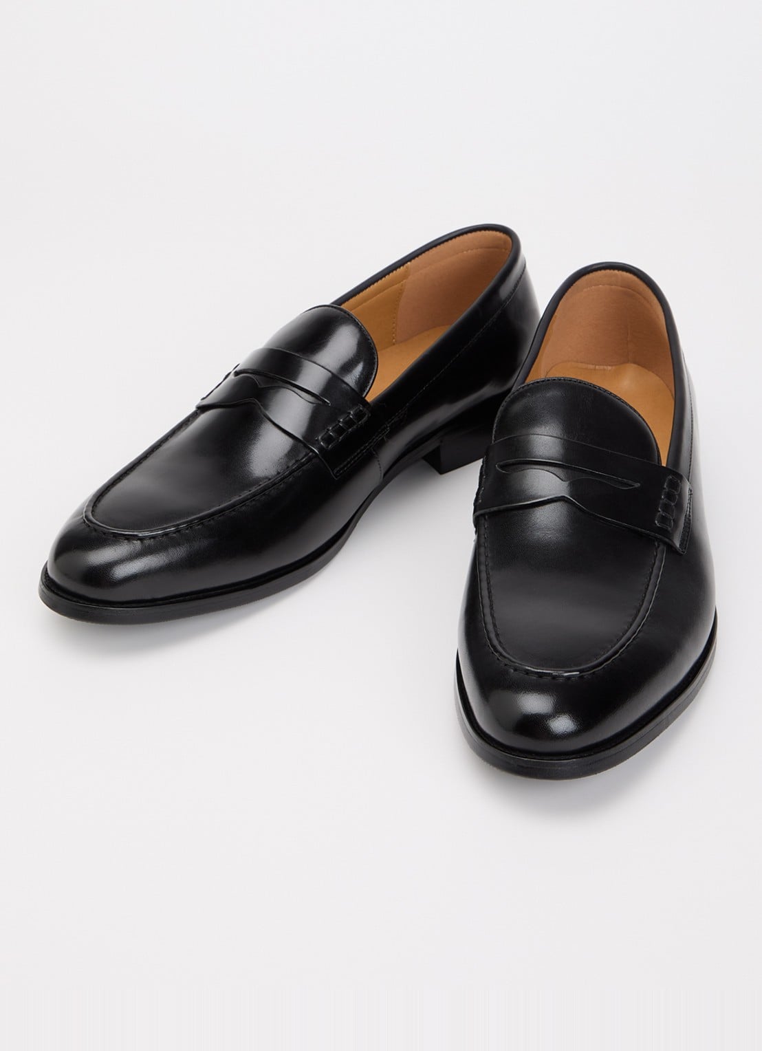 Dune London Wide Fit Skylers loafer van leer - detail 3 zwart