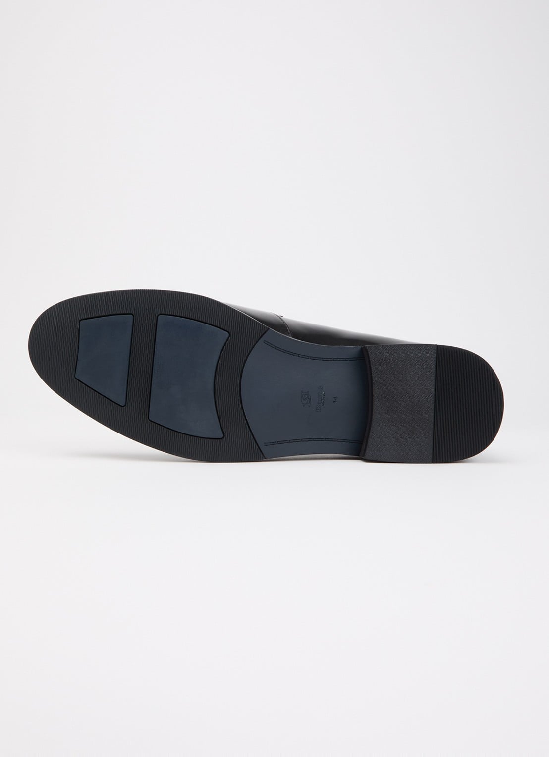 Dune London Wide Fit Skylers loafer van leer - detail 5 zwart