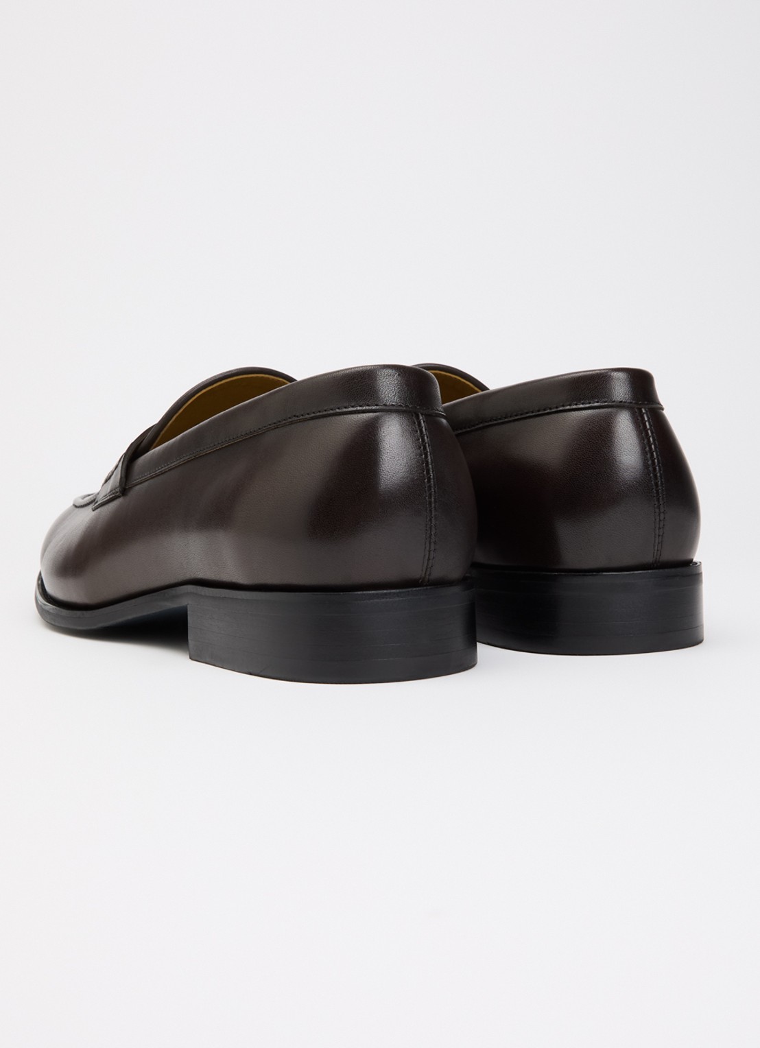 Dune London Wide Fit Skylers loafer van leer - achterkant 5 bruin