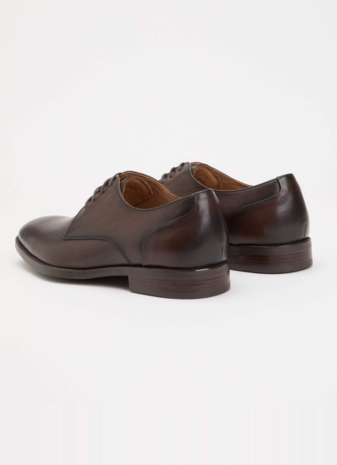 Dune London Wide Fit Sole veterschoen van leer  - achterkant 5 bruin