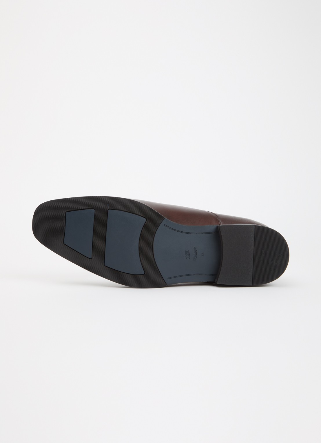 Dune London Wide Fit Solver veterschoen van leer met lakfinish - detail 3 donkerbruin