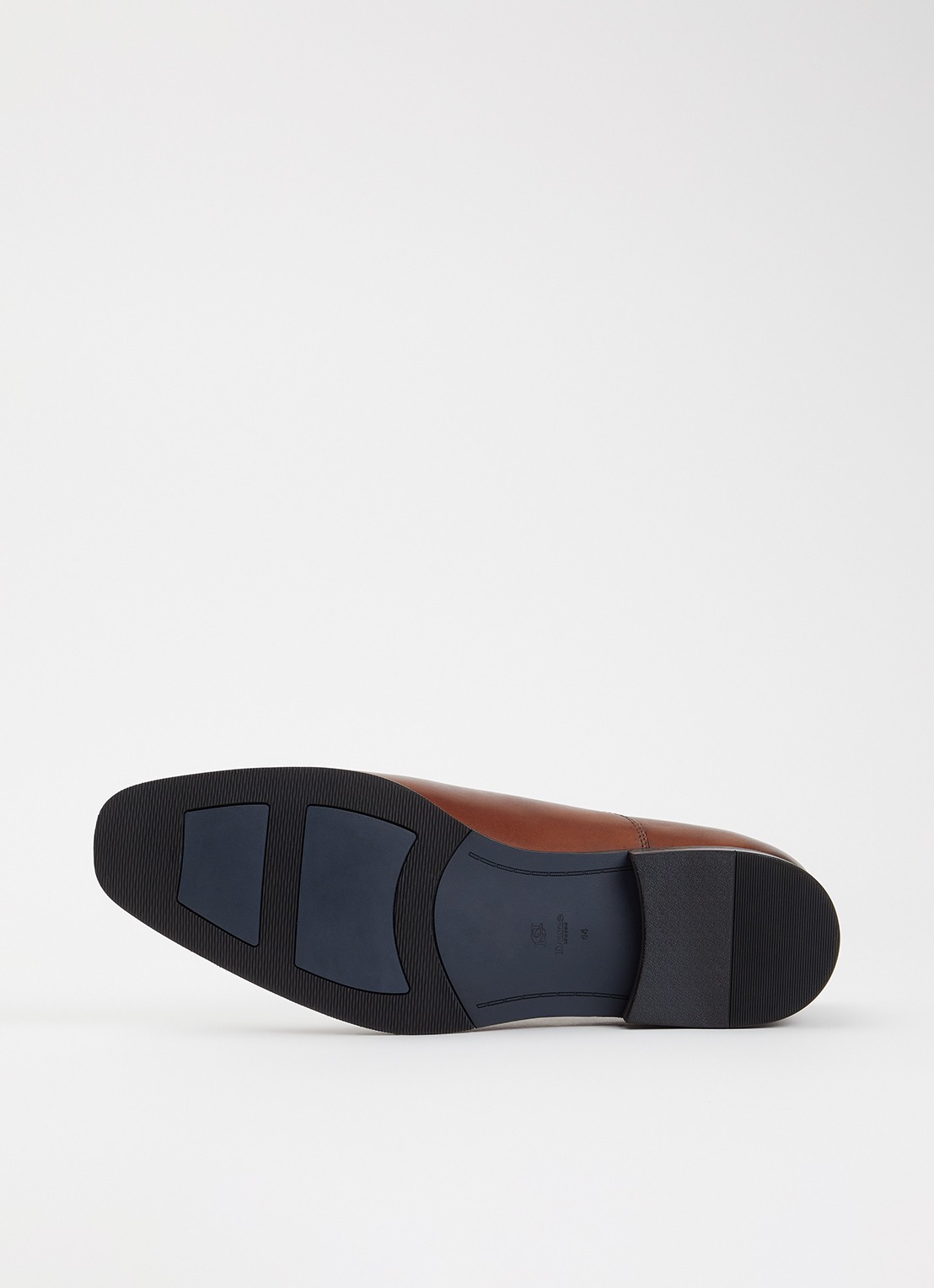 Dune London Wide Fit Solver veterschoen van leer met lakfinish - detail 3 oranjebruin