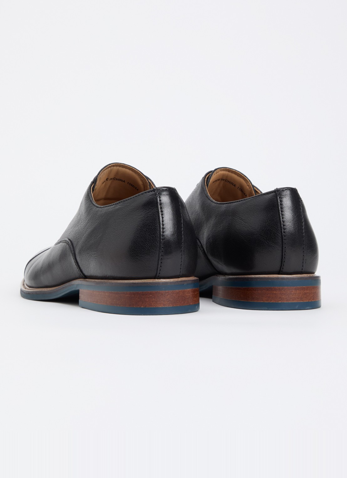 Dune London Wide Fit Stanlakes veterschoen van leer - achterkant 5 zwart