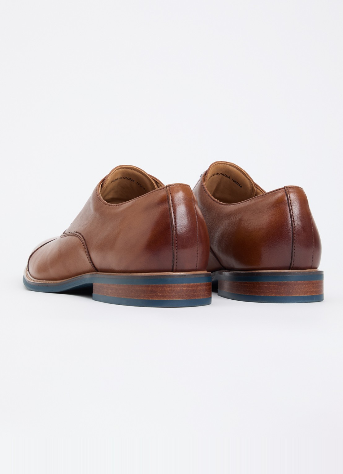 Dune London Wide Fit Stanlakes veterschoen van leer - achterkant cognac