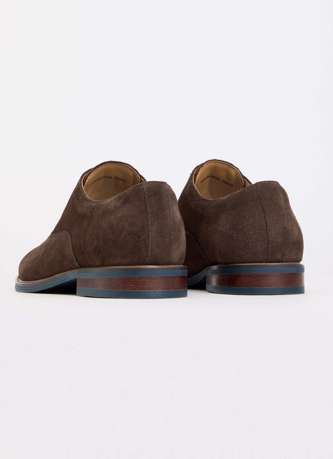 Dune London Wide Fit Stanlakes veterschoen van suède - achterkant 2 donkerbruin