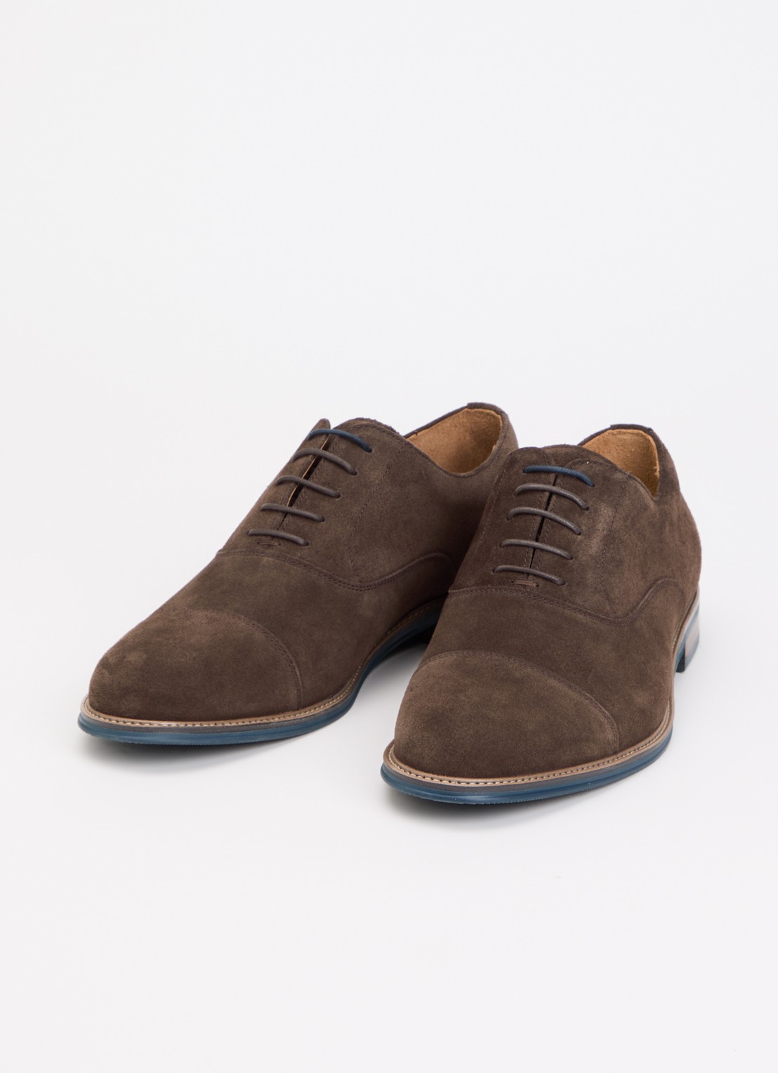 Dune London Wide Fit Stanlakes veterschoen van suède - detail 3 donkerbruin