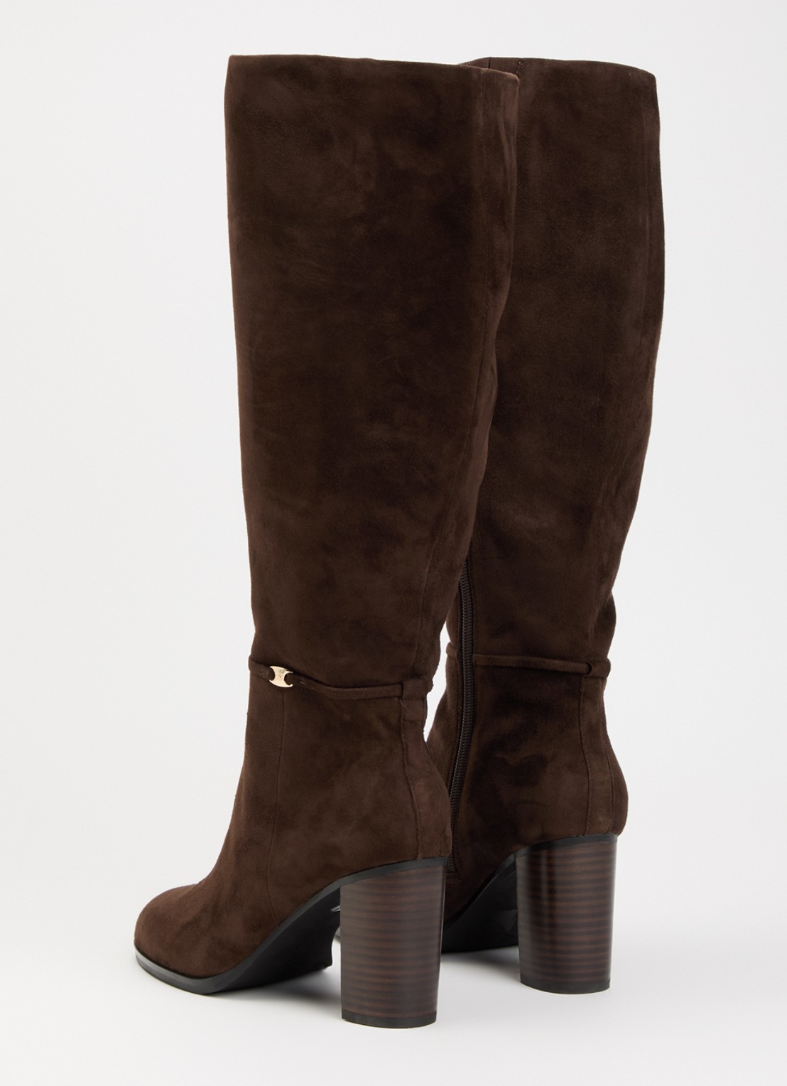 Dune London Wide Fit Starlling laars van suède - achterkant 3 bruin