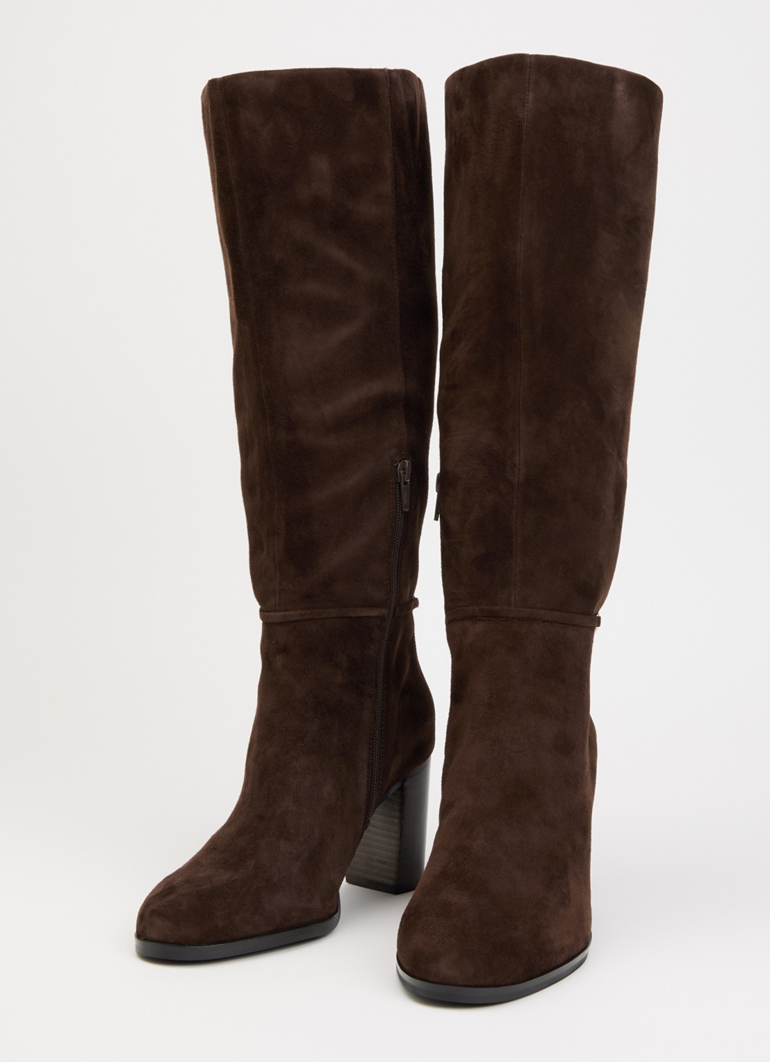 Dune London Wide Fit Starlling laars van suède - detail bruin