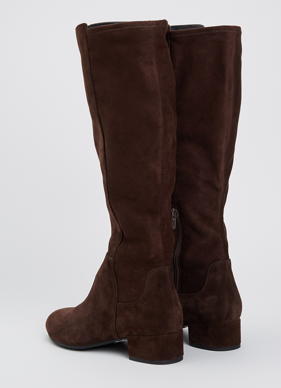 Dune London Wide fit Tayla laars - achterkant donkerbruin