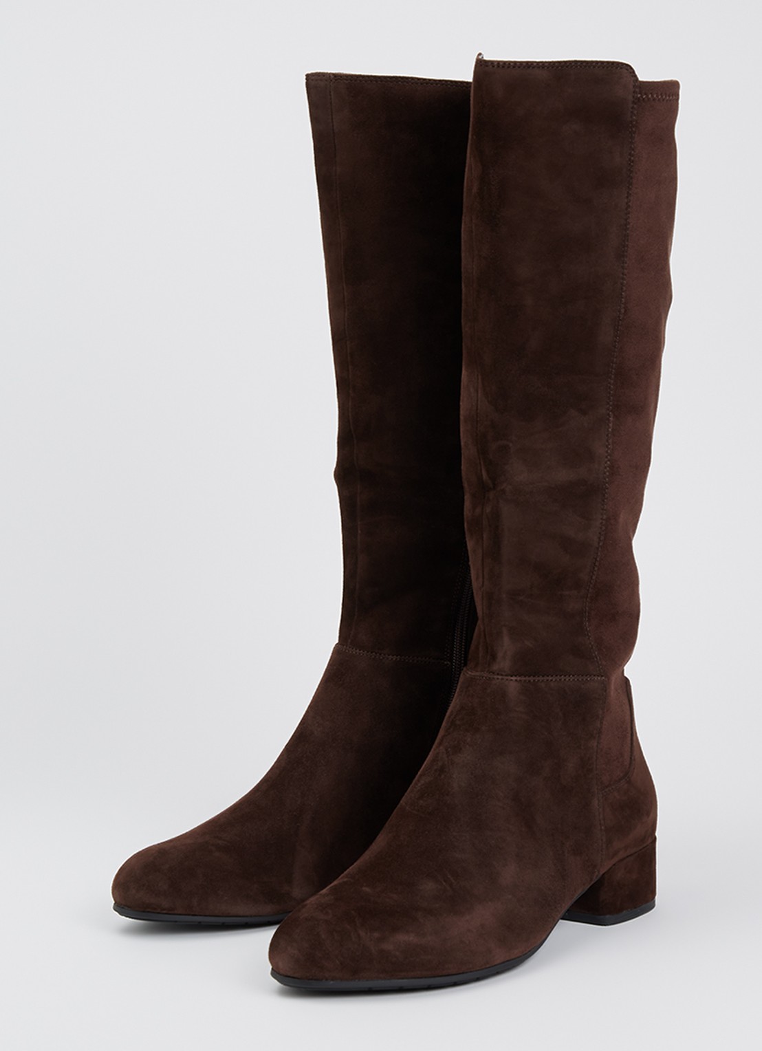 Dune London Wide fit Tayla laars - detail 2 donkerbruin