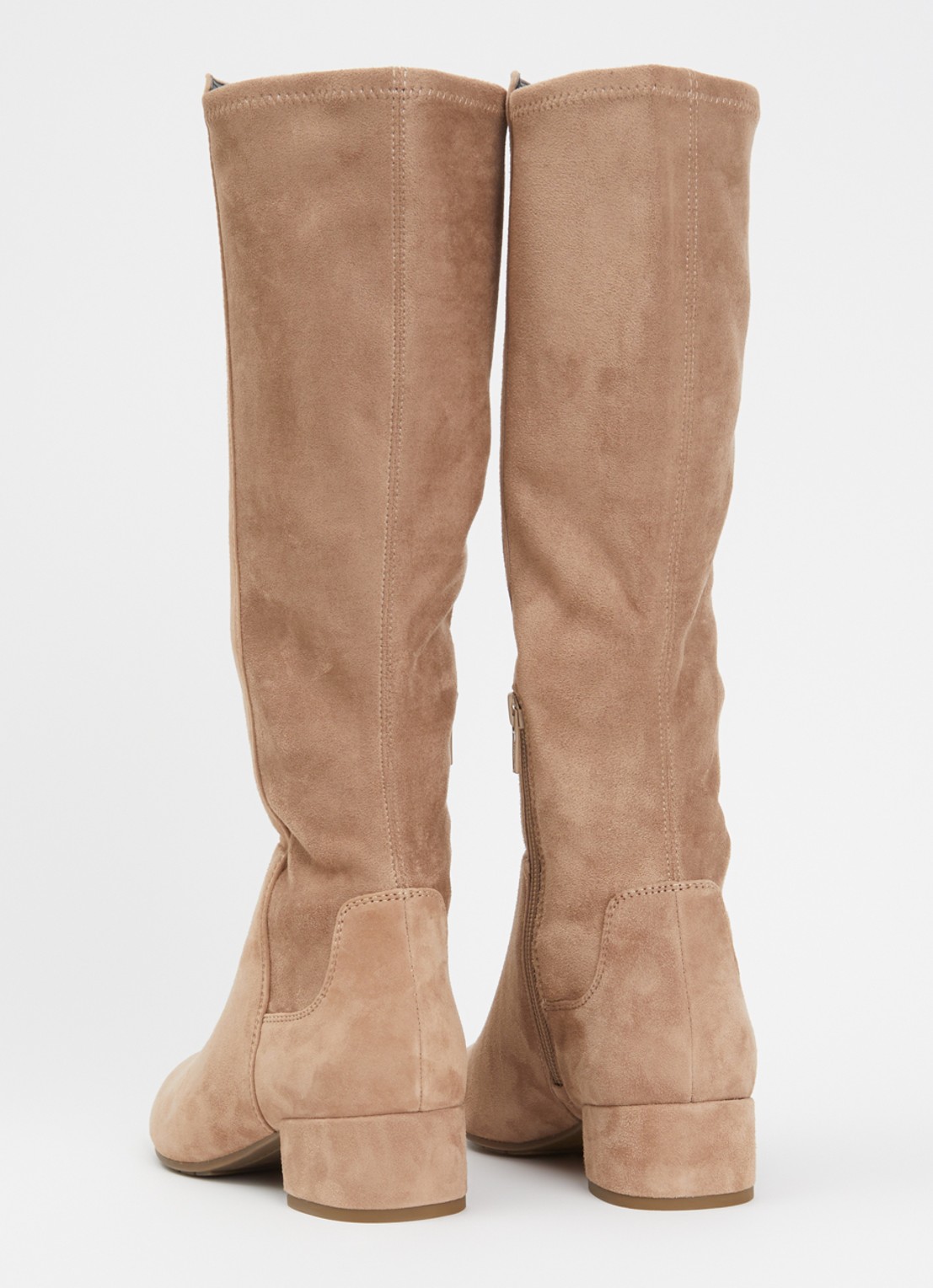 Dune London Wide fit Tayla laars - achterkant 3 beige