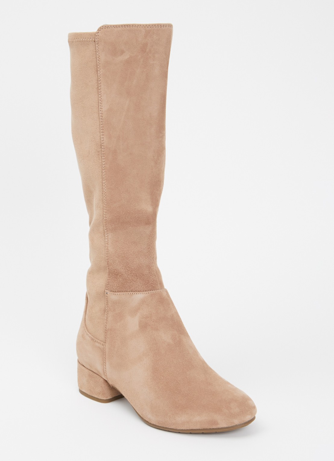 Dune London Wide fit Tayla laars - voorkant beige