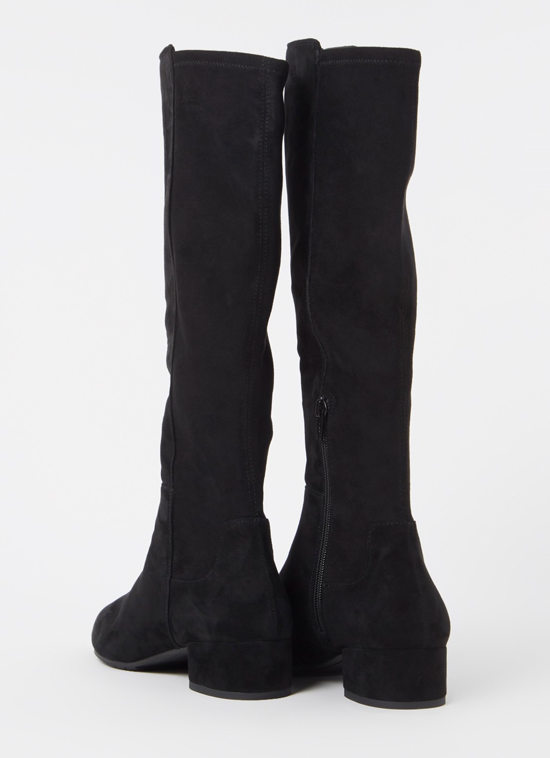 Dune London Wide fit Tayla laars - detail 3 zwart - suède