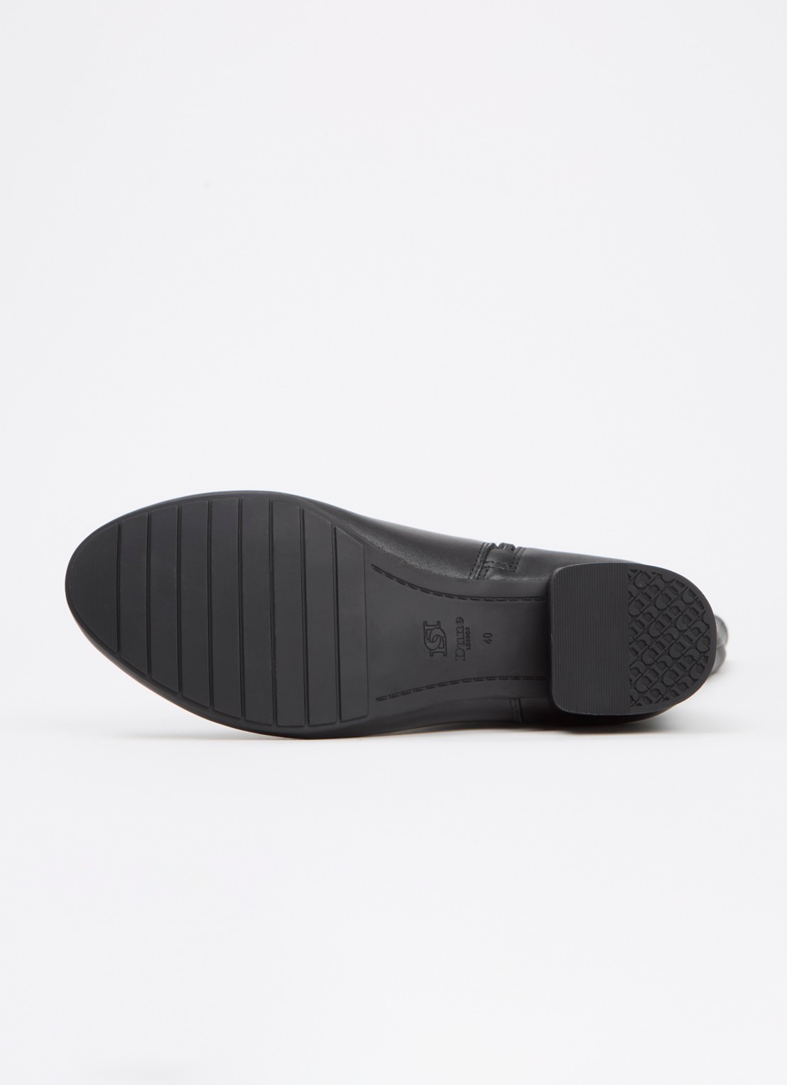 Dune London Wide fit Tayla laars - detail 2 zwart - leather
