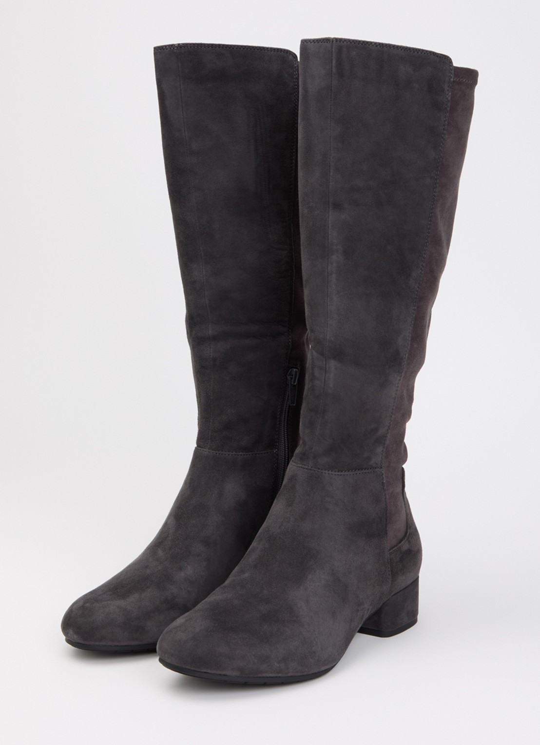 Dune London Wide Fit Tayla laars - detail 2 donkergrijs