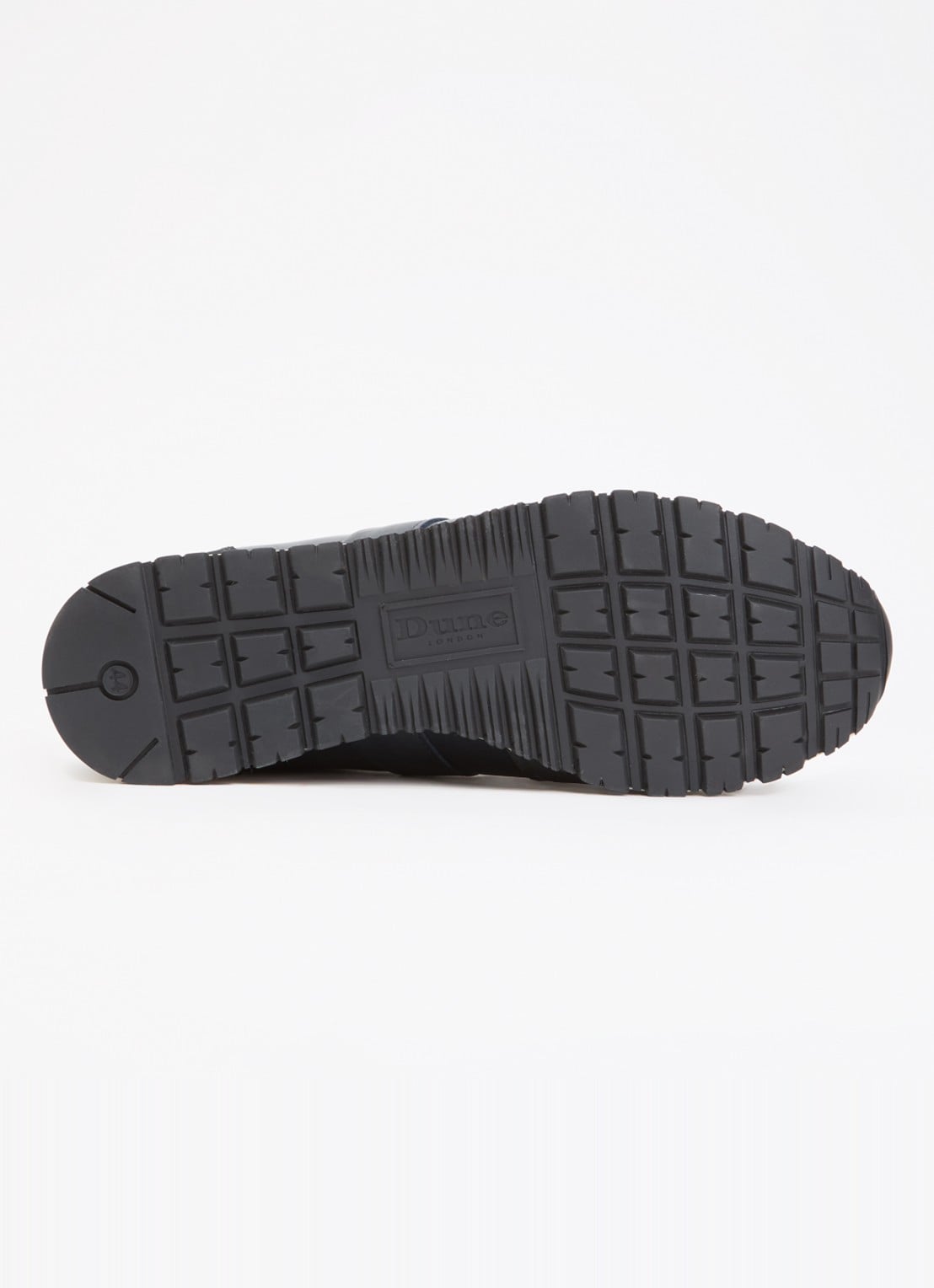 Dune London Wide Fit Thame sneaker van leer met ritsdetail  - detail 3 donkerblauw