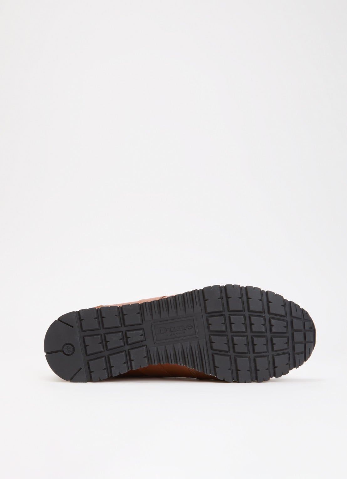 Dune London Wide Fit Thame sneaker van leer met ritsdetail  - detail 4 bruin
