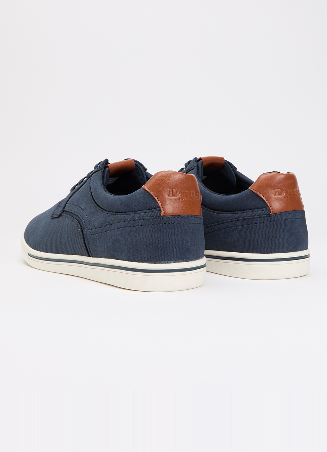 Dune London Wide Fit Tommus sneaker - achterkant 4 donkerblauw