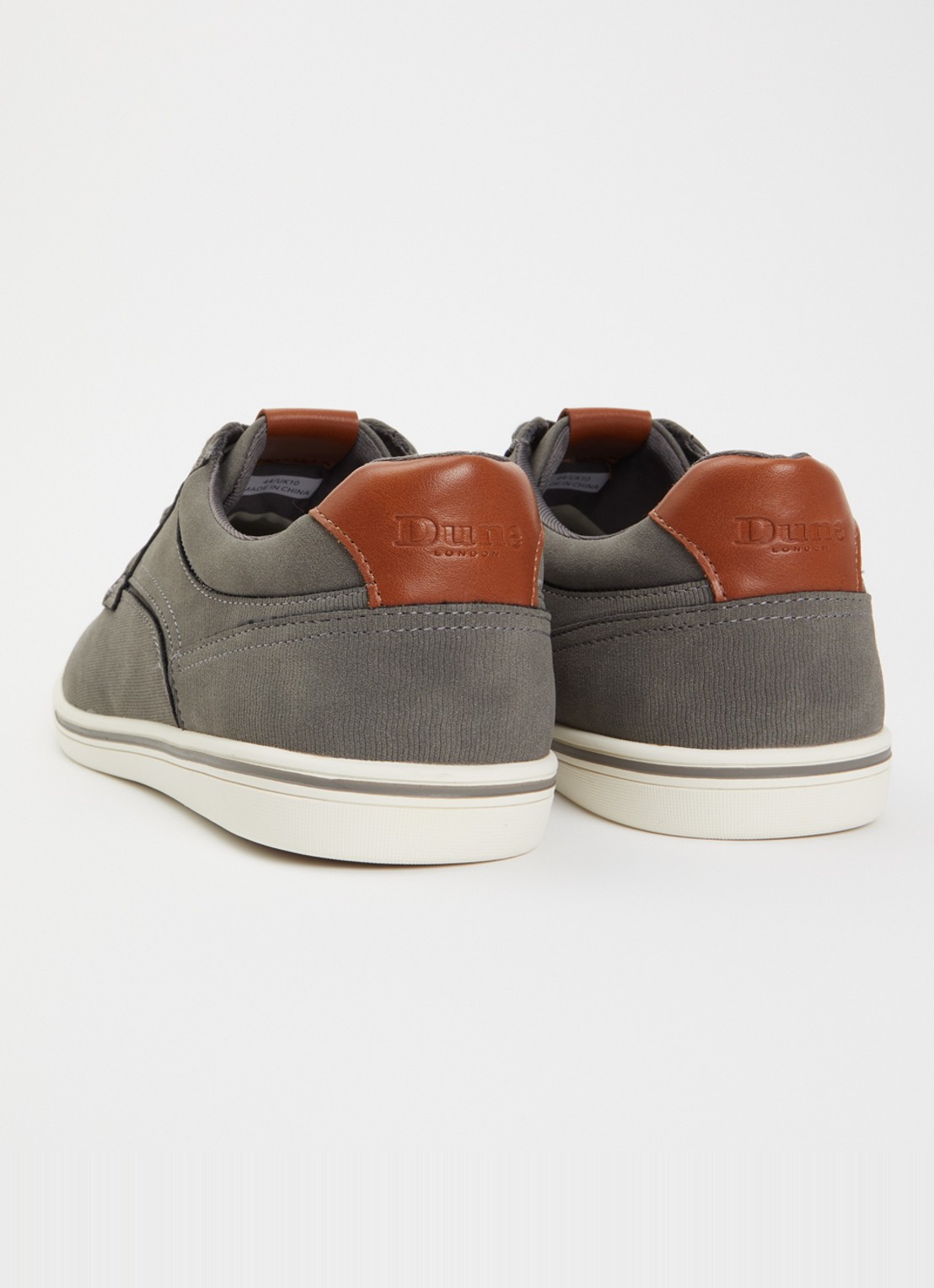 Dune London Wide Fit Tommus sneaker - achterkant grijs