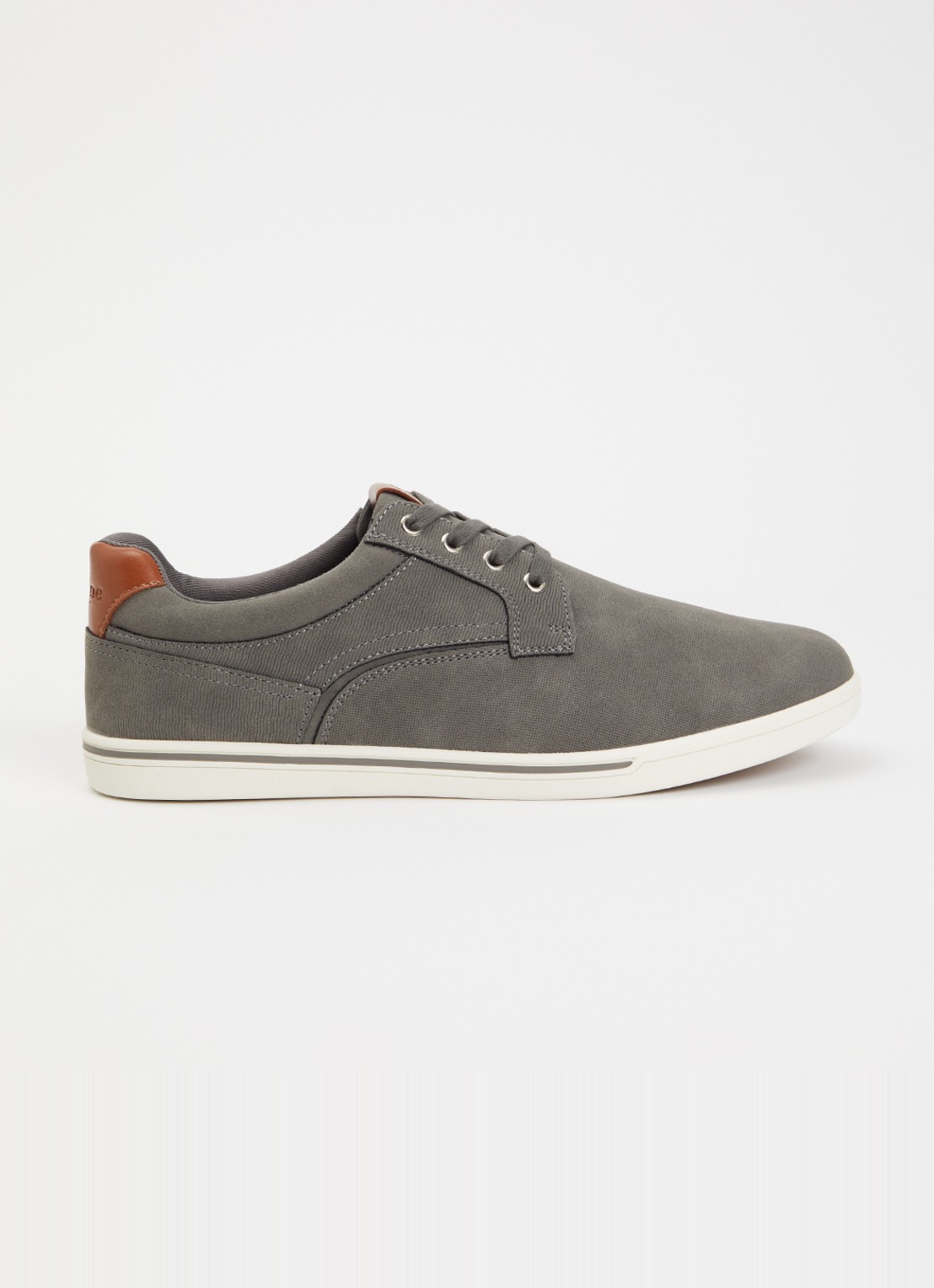 Dune London Wide Fit Tommus sneaker - voorkant 5 grijs