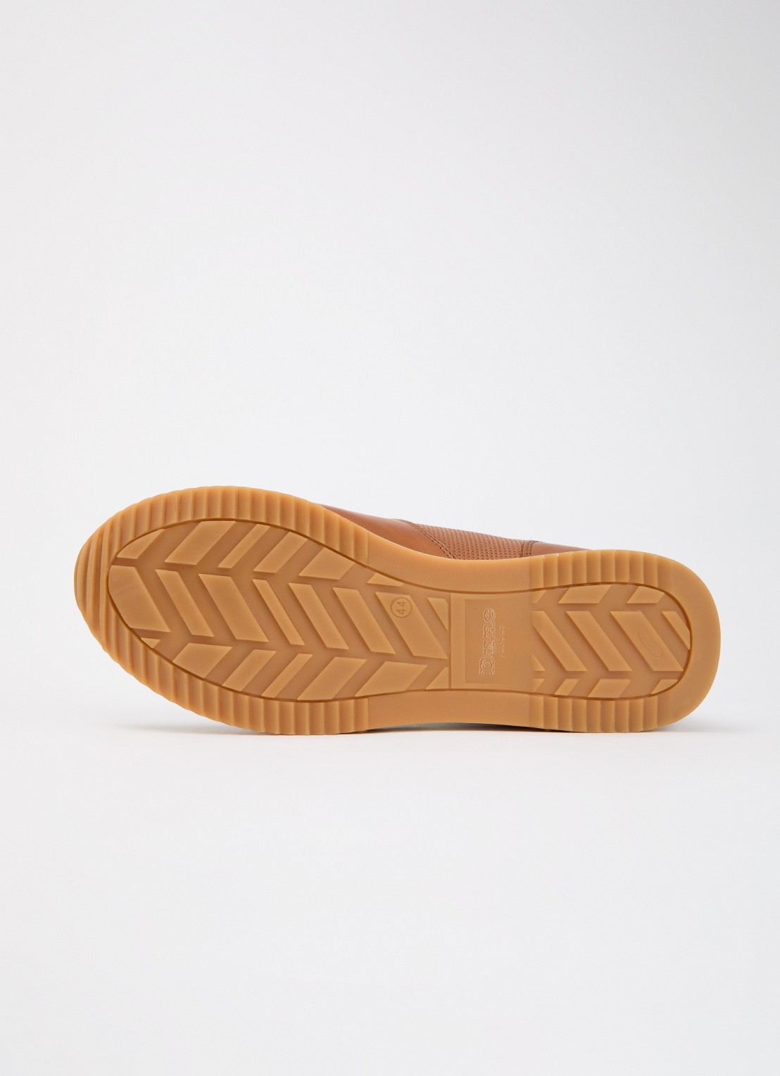 Dune London Wide Fit Trilogy sneaker van leer - detail 3 roestbruin